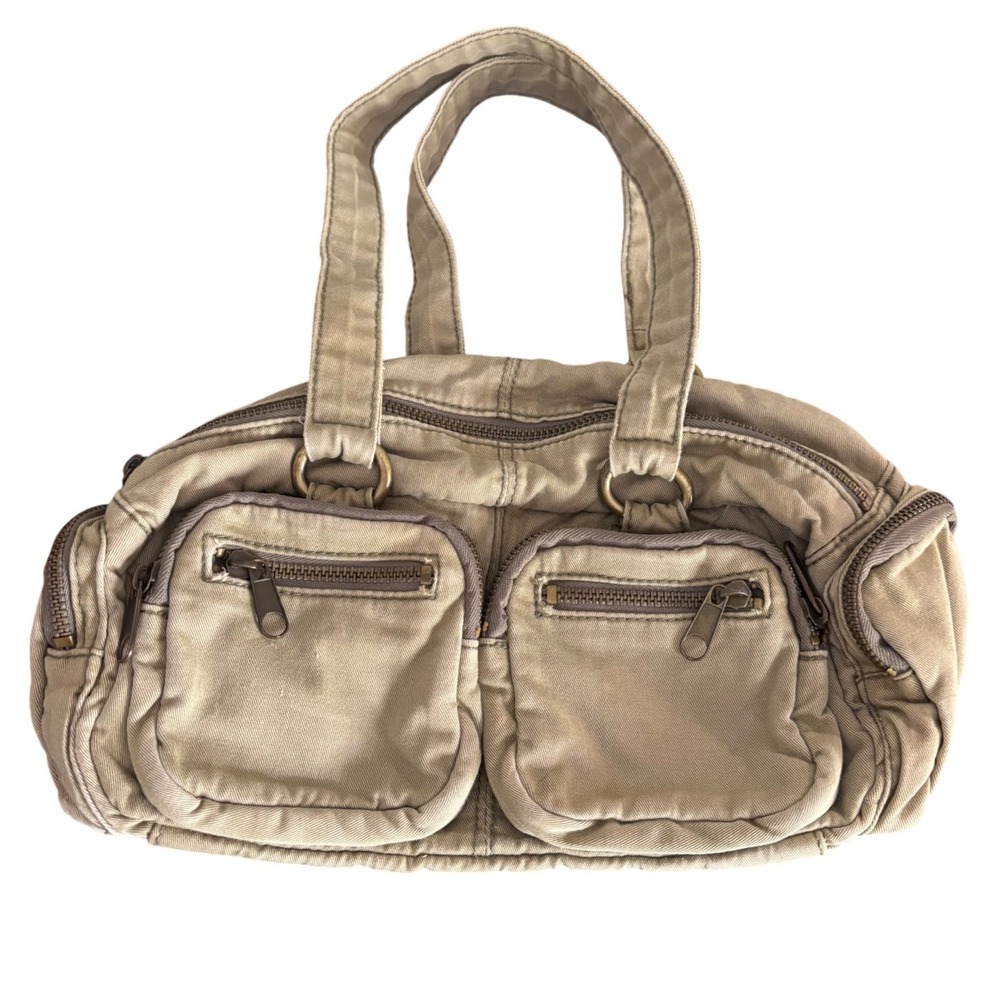 Vintage Early 2000s/Y2K-Era Aéropostale Khaki Shoulder Bag | Cargo Style